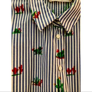 Zara button down shirt with cactus, like new